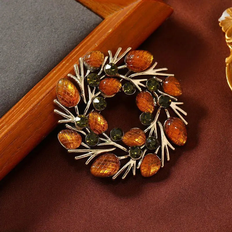 Vintage Acorn Brooch