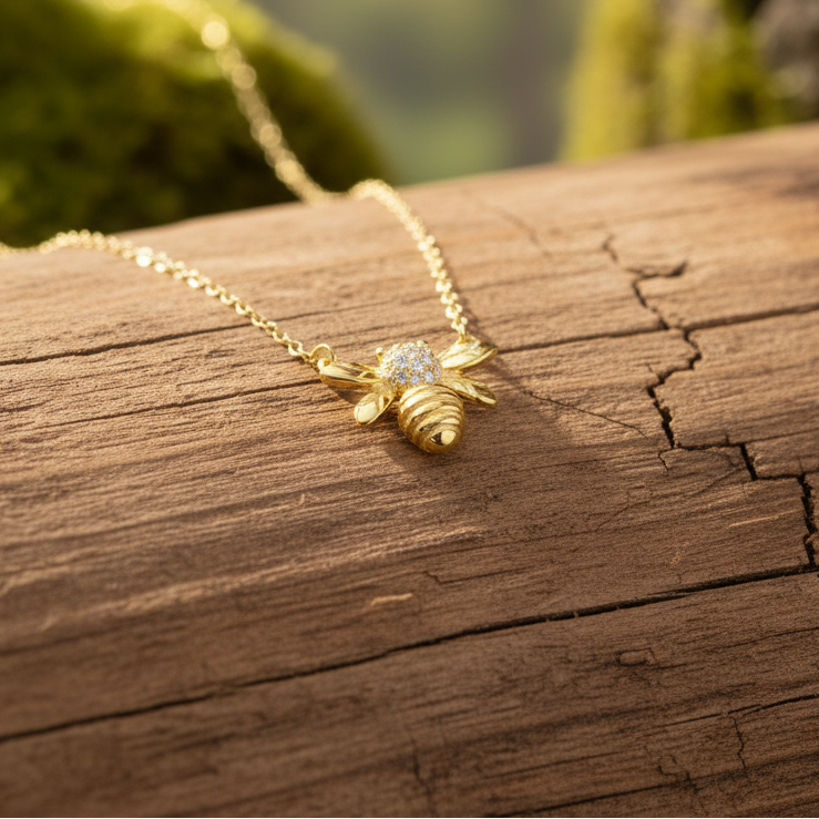 Bee Pendant with 20 inch necklace