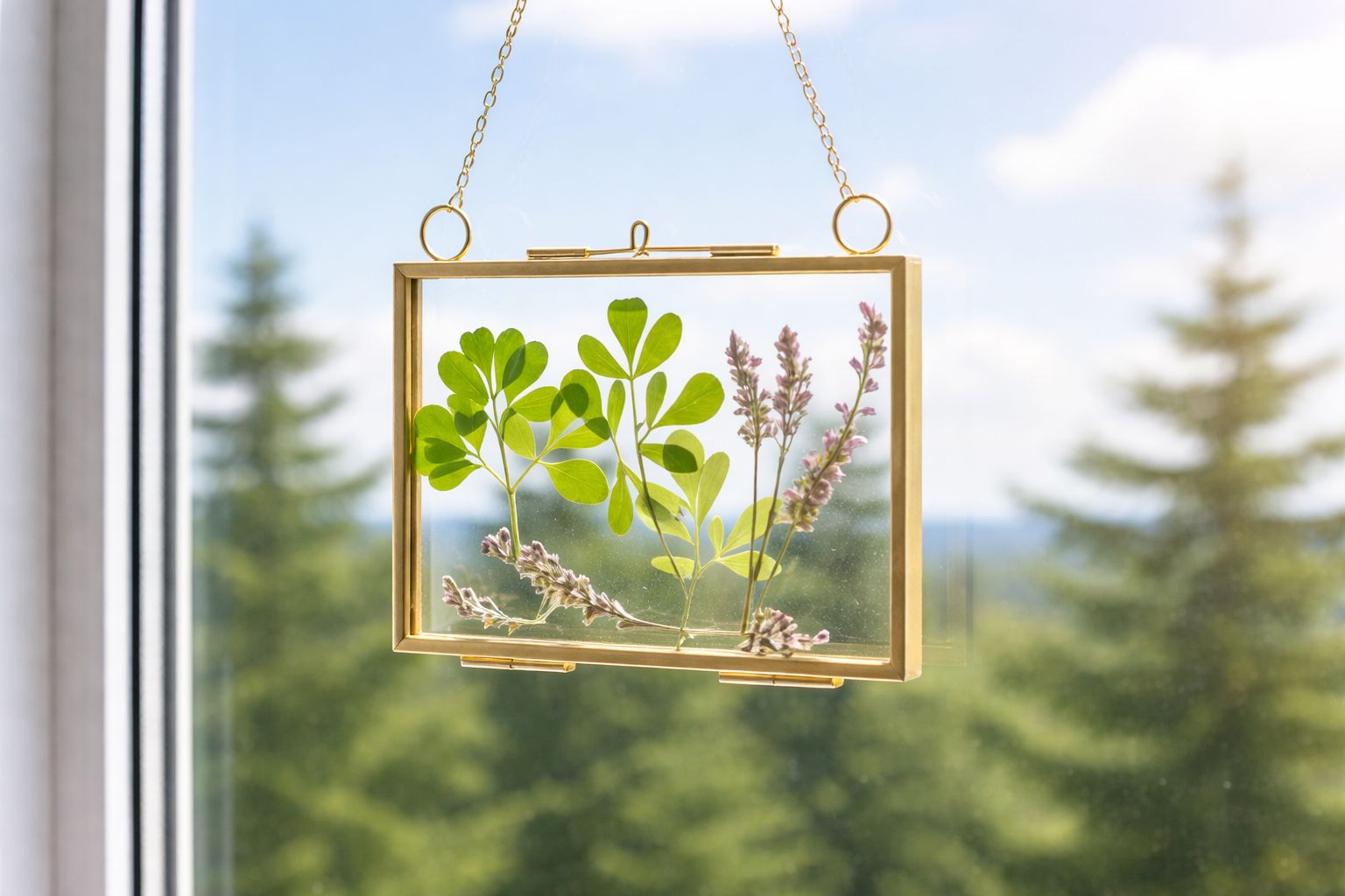 Ruta and Wildflower Suncatcher--Horizontal
