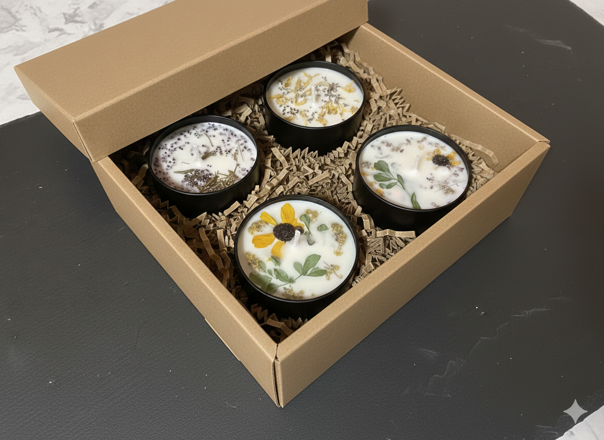 Hand Poured Wildflower Soy Candle Tins