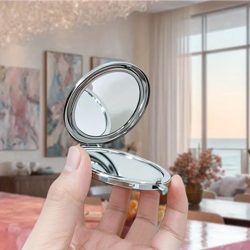 Fern Fiddleheads Scandinavian Folding Portable Travel Mirror