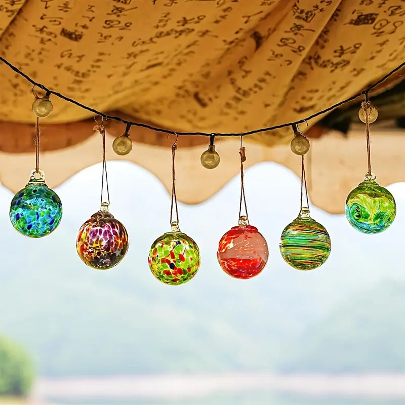 6pcs Hand-blown Glass Christmas Decoration Ornaments