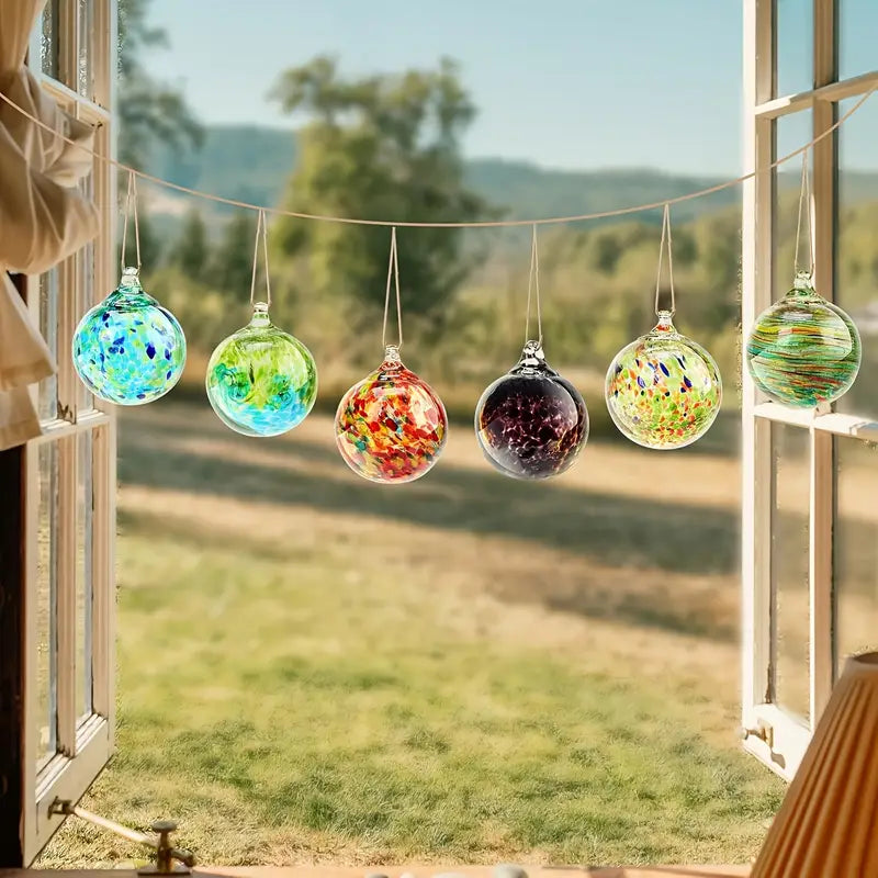 6pcs Hand-blown Glass Christmas Decoration Ornaments